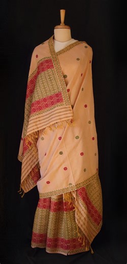 Natural Dyed Cotton Traditional Handloom Mekhela Chador Set From Assam , India - Etsy Canada