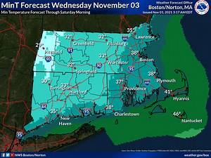 1.8K views · 44 reactions | Low Temperature Forecast for the week: Expecting many areas across the interior to see low temperatures near or below freezing beginning Tuesday night/Wednesday morning. Low-temperatures will stay a bit warmer if you live near the coast. | US National Weather Service Boston MA | Facebook