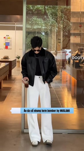 ÁO DA FORM BOXY _BOXY LEATHER JACKET Clean – Structured – Street ready Vai ngang | Dáng hộp | Cổ nhung cao cấp #Muslano #BoxyJacket #LeatherJacket #StreetwearNam #FormBoxy #CleanFit #Menswear | Muslano Fashion