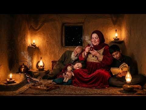 Inside a Remote Home in Afghanistan | Lamps, Tea, and Quiet Family Life