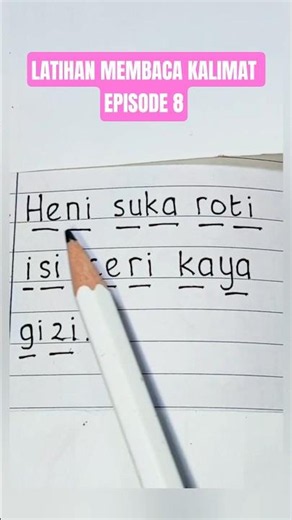 Latihan membaca kalimat episode 8 #membaca #kalimat #belajarmembaca #caramembaca #sd #tk #baca