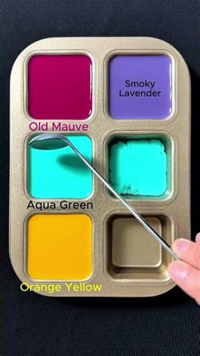 Create 3 colors from 3 colors. #asmr #colors #mixing #colormixing #green #yellow #orange #red