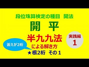 開平 実践編１（根２桁その１）