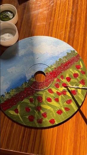 Easy CD painting ideas | Aesthetic craft ideas | #short #shortvideo #youtubeshorts