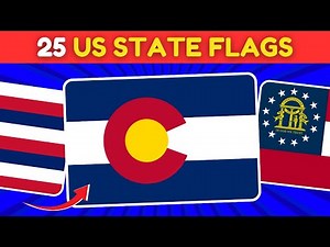 Guess The US State Flag | Can You Identify ALL 25 US State Flags?