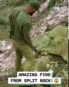 7.4M views · 1K reactions | These guys found a huge haul when they split this rock open!  | UNILAD Adventure | Facebook