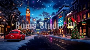 Animated Background of City Street in Winter – Looping Chill Backdrop - Etsy