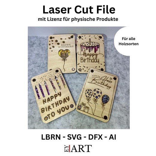 Laser Cut File Money Cards / Wish Granter Birthday / Money Gift - Etsy