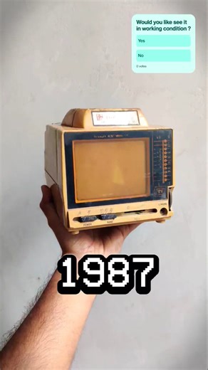 1987 Made 4.5" mini TV Restoration ! Part 2 #techwithaadi #shorts