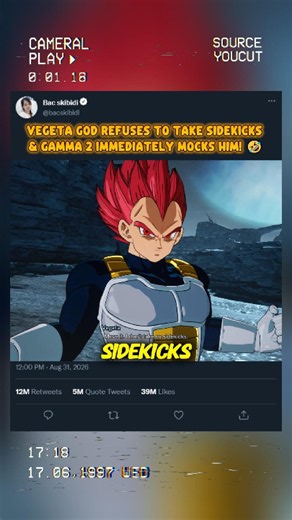 Vegeta God Refuses To Take Sidekicks & Gamma 2 IMMEDIATELY Mocks Him! 🤣 #sparkingzero #crashout