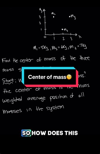 Center of mass explained🤝 #physics #learnphysics #physicshelp #fyp #education