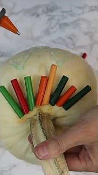DIY Crayon Melted Pumpkin 🎃 | Colorful Fall & Halloween Decor