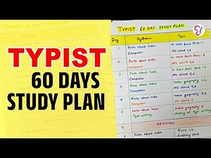 Typist Exam 2024 | 60 Days Study Plan | Kerala psc