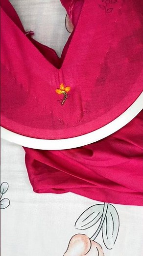 Simple hand ￼￼￼embroidery dress design🥰 #foryou #handembroidery #dressdesign