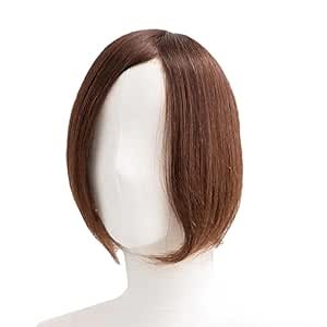 100% Human Hair Volume Topper - Seamless Long Straight with Easy-Clip (Chocolate Brown)