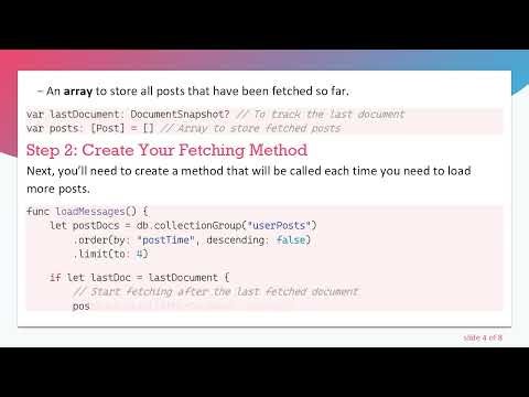 Implementing Firestore Pagination with TableView in Swift