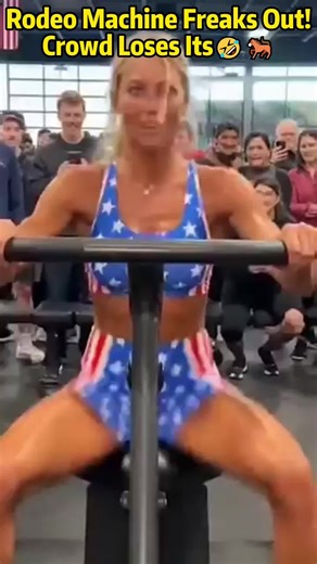 Runaway Rodeo Machine Goes Wild in Gym! Japanese Beauty’s Reaction Has Everyone Laughing 🤣🐎#G#GymFailF#FunnyVideoM#MechanicalHorseR#RodeoMachineW#usa