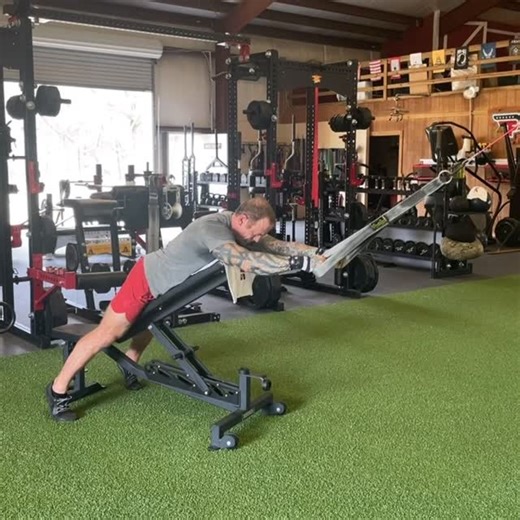 Performance First on Instagram: "Best position to do the “lat flexion” exercise. Great for swimming and improving your pull-ups!"