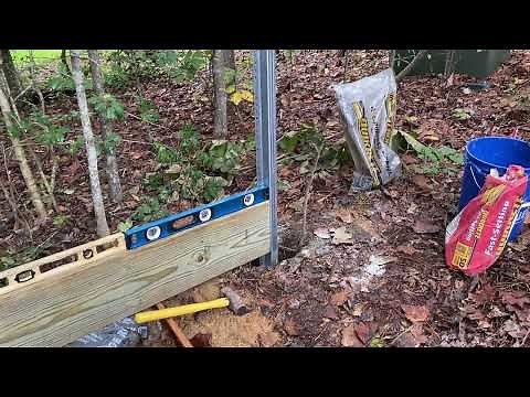 Easy install and setting concrete steel post - Lifetime Steel post and Quikrete