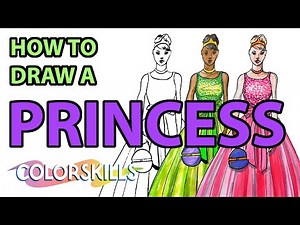 How to Draw a Princess Step-By-Step Tutorial For Kids - Easy