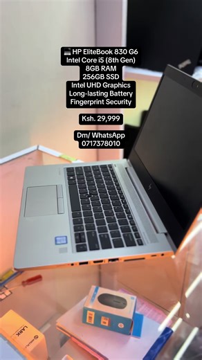💻 HP EliteBook 830 G6 Intel Core i5 (8th Gen) 8GB RAM 256GB SSD Intel UHD Graphics Long-lasting Battery Fingerprint Security Ksh. 29,999 Dm/ WhatsApp 0717378010 #laptops #fyp #creatorsearchinsights #Nairobi