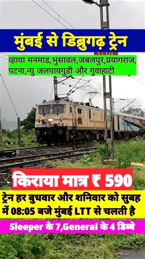 Mumbai to Dibrugarh Express Train Fare Only Rs 590 | Travel And Info With Hanif