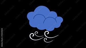 windy cloud animation with looping , 4k resolution, and Alpha Channel