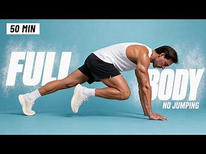 50 Min Full Body Workout - Strength & Cardio For Fat Loss (No Equipment + No Jumping)