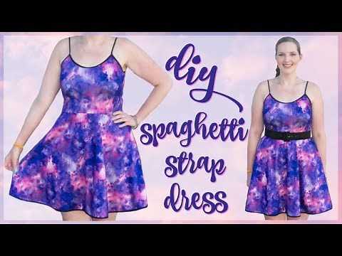 How to Make a Spaghetti Strap Dress | How to Sew a Dress for Beginners without a Pattern