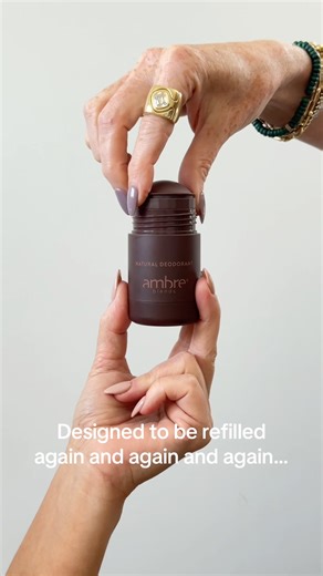 Our new refillable Natural Deodorant container is sleek, modern, and made to last. Designed to be seen. Built to be reused. | Ambre Blends