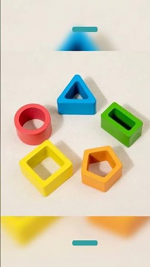 Geometric Shape Sorting Stacking Blocks Colorful Puzzles
