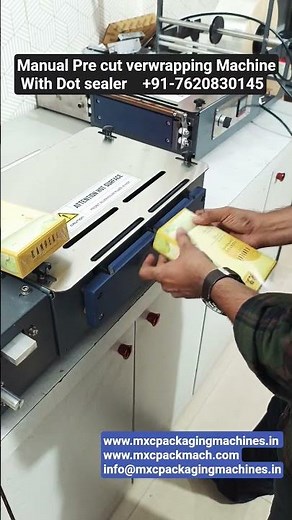 Manual Pre cut overwrapping machine #perfumebox #sealingmachine #bopp #cellophane