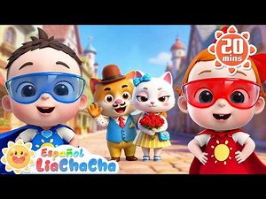 Superheroes Save Mr. Cat | LiaChaCha in Spanish - Children's Songs