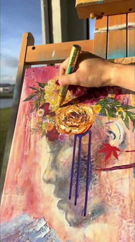 Embellishing a Giclée Canvas Print With Me