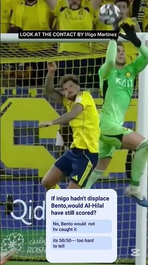 Was Bento ROBBED? 🧤 The foul nobody saw! #AlNassr #Bento #Football