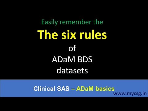 Clinical SAS: ADaM BDS: 6 Rules: Easily remember the rules