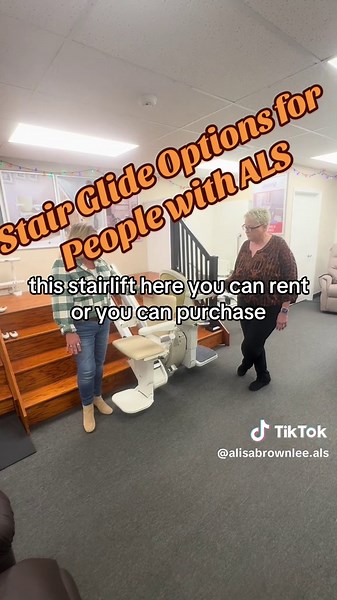 This video depicts options for stair glides for people diagnosed with ALS. It is important to understand the benefits and the drawbacks of stair glide use for people with ALS, which is addressed in this video that I’ve done with Kristin Swanick, CAPS from our partner organization, Amramp. #als #mnd #accessibility #accessible #aginginplace #accessiblehome #aginginplacespecialist #safesthome #caergiving @ALSMidAtlantic @Amramp Accessibility