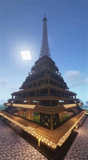 Building An Incredible Eiffel Tower In Minecraft! #shorts