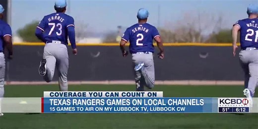 WATCH: Select Texas Rangers games to air on My Lubbock TV, Lubbock CW