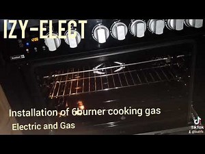 how to install 6 burner gas cooker..