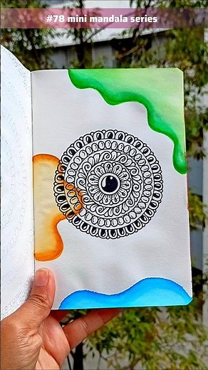 Sacred geometry mandala ✍🏻 | How to draw mandala art with watercolor step by step for BEGINNERS 📐🎨