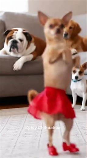 Chihuahua Dance setup 😊🐶 #shortvideo#funny #chihuahuafanclub #dance
