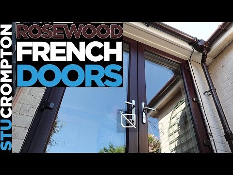 Fitting UPVC Rosewood French Doors