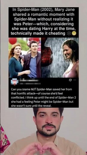 In Spider-Man (2002), Mary Jane shared a romantic moment with Spider-Man