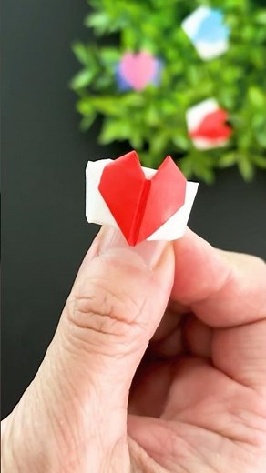 Origami Heart Ring Tutorial | How To Make a Paper Heart Ring #origami #diy #paperring