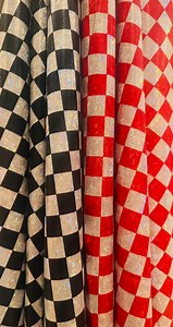New Checkered Pattern Design 1”size Print on Shattered Glass Holograma Metallic Nylon Spandex 4way Stretch 58/60”sold by the YD. - Etsy