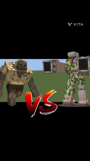 ⚔️ Spawn Battle: Mutant Iron Golem vs Mutant Desert Zombie! #minecraft #shorts