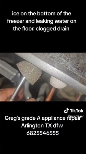 whirlpool refrigerator clogged drain fix. #appliancebootcamp Arlington texas #dfw #diy