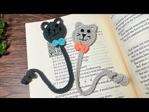 Easy Crochet Bookmark 💯😻Cute Cat Design for Beginners