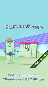 🆕 NEW NUMBERBLOCKS! 🆕 Meet Forty-eight and Forty-two in Rescue Racers, premiering tomorrow at 8:20am on CBeebies. Join their number fun adventure as they figure themselves out! 🏁 Share your little one's reaction using #Numberblocks! 🤗 #cbeebies #bbc #iplayer #earlyyearseducation #mathsforkids | Numberblocks
